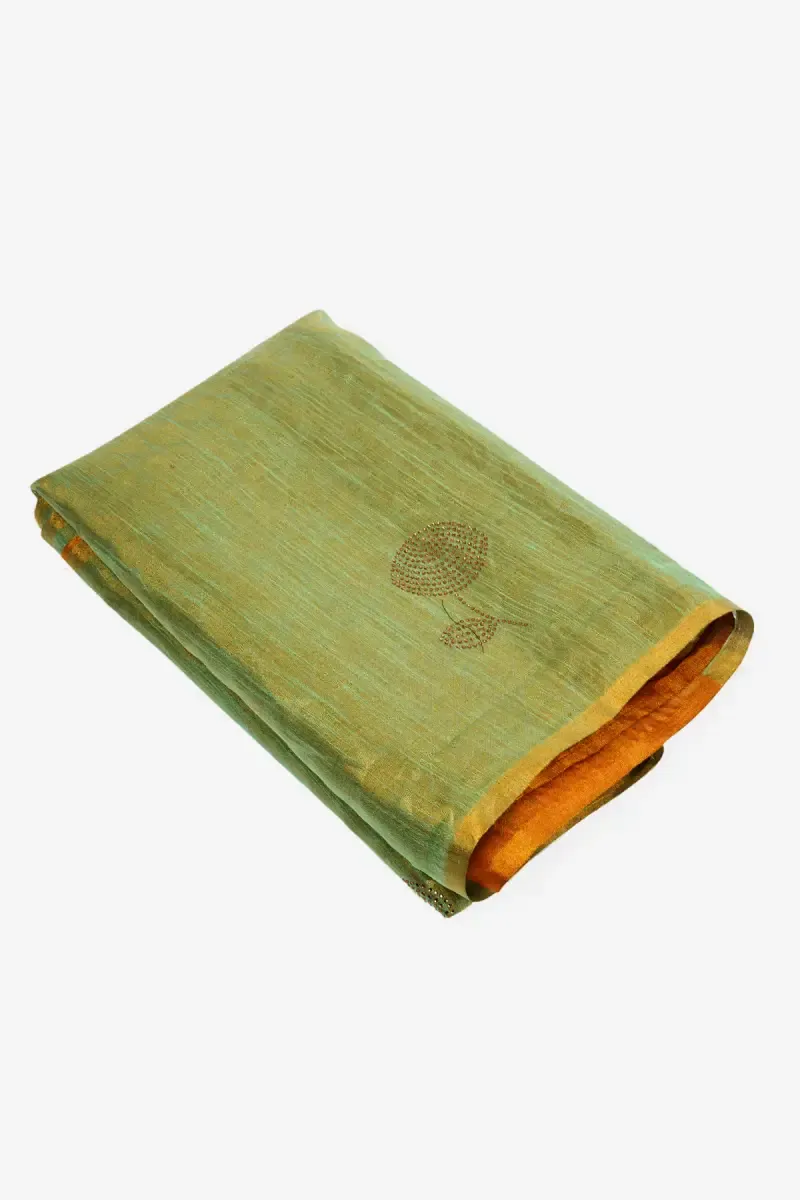 Tissue Silk Woven Design Saree with Unstitched Blouse for Women
