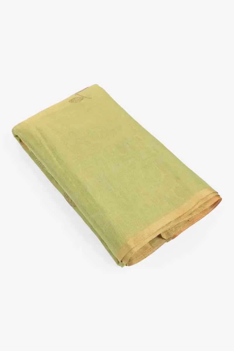 Tissue Silk Woven Design Saree with Unstitched Blouse for Women