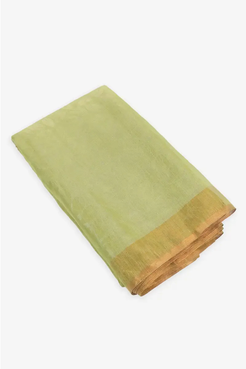 Tissue Silk Woven Design Saree with Unstitched Blouse for Women