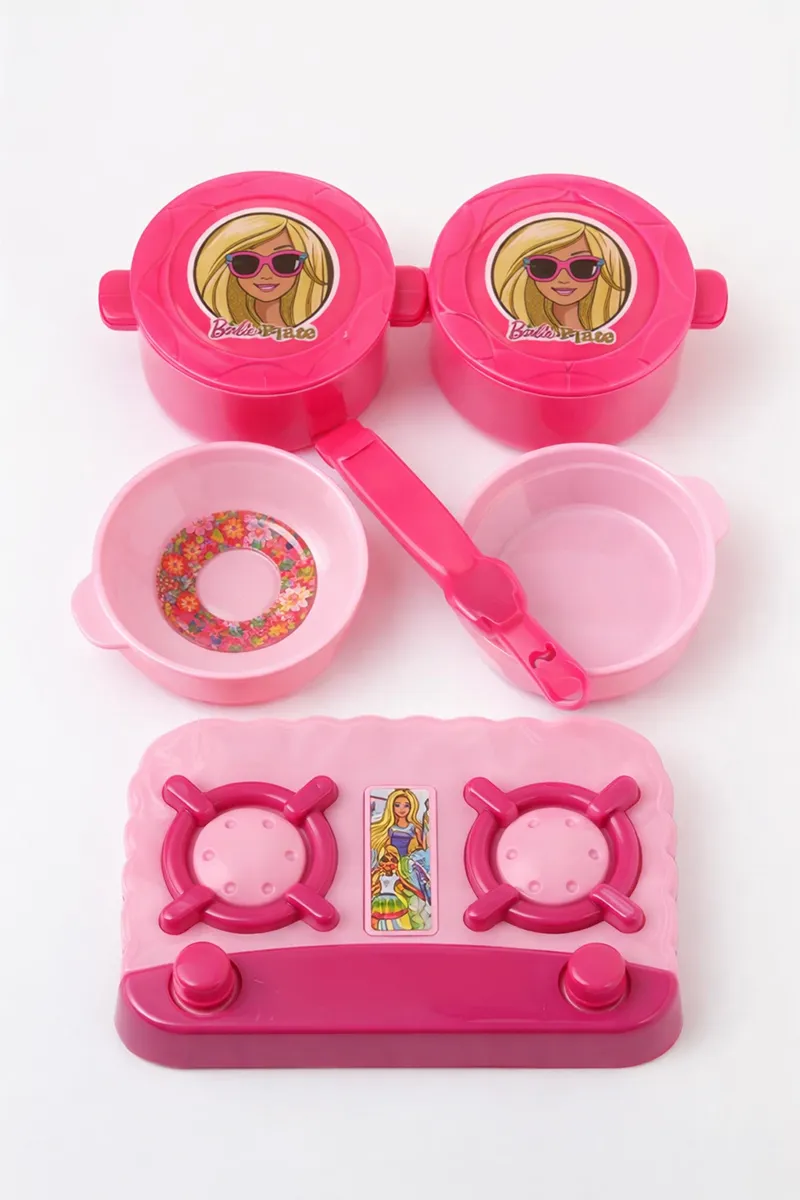 Kitchen Role Play Toy Set for Kids - Baby Pink 