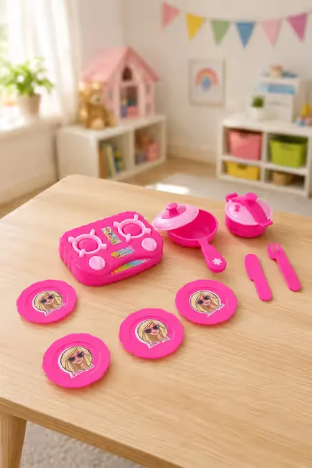 Kitchen Role Play Toy Set For Kids - (Pink)