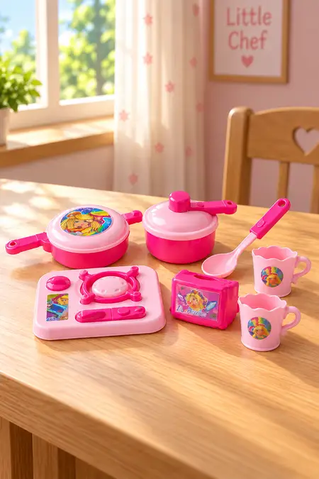 Kreative Kitchen Play Set For Kids - (Pink)