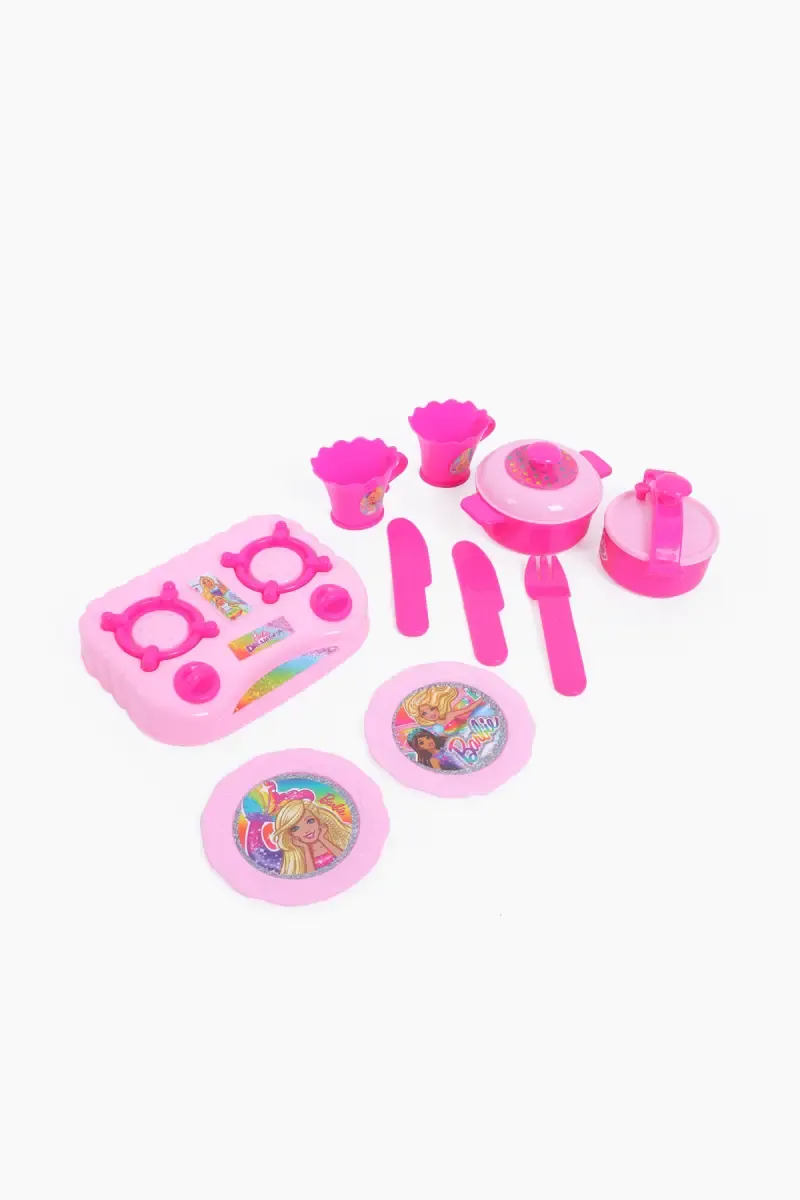 Kitchen Role Play Toy Set For Kids (Light Pink) 