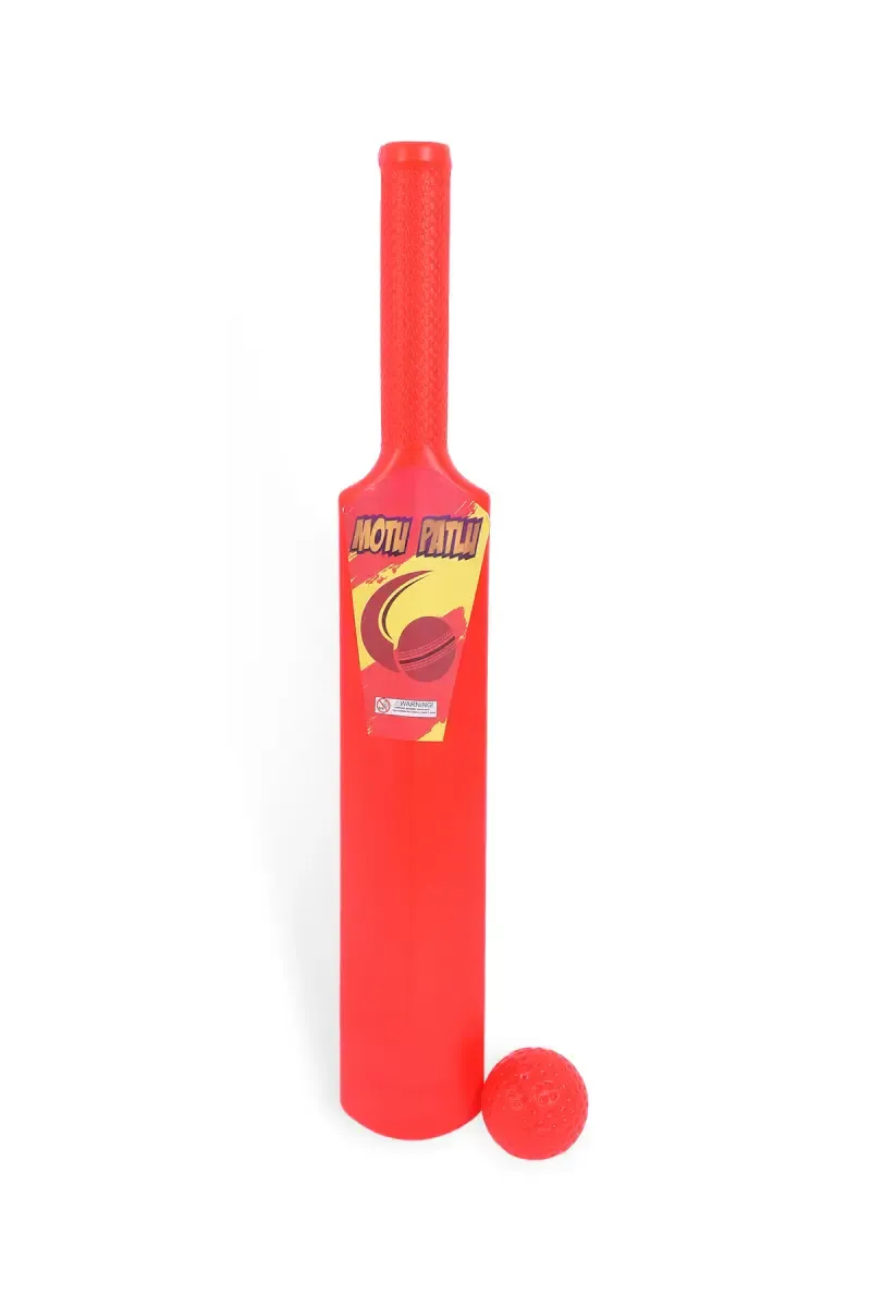 Cricket Bat & Ball Play Set For Kids (Red)