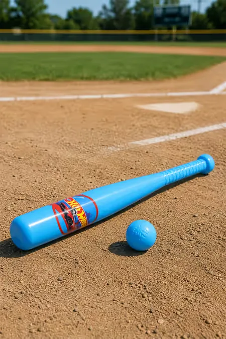 Kids Hot Wheels Baseball Bat & Soft Ball Set 023968BLU