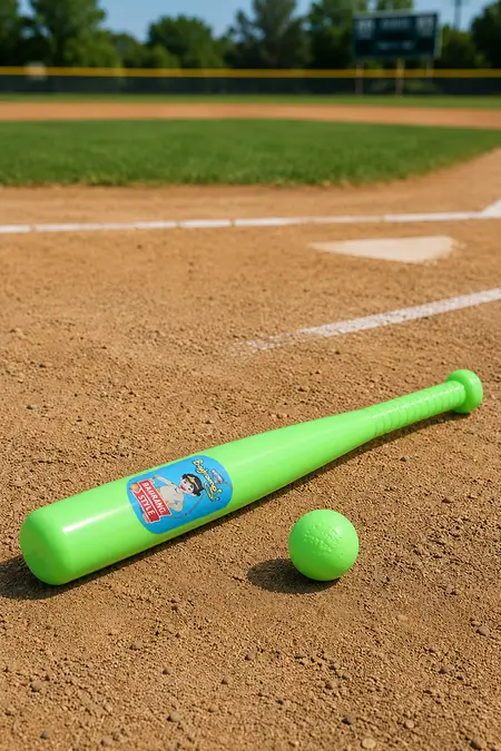 Kids Bajrangi Style Baseball Bat & Soft Ball Set - (Green)