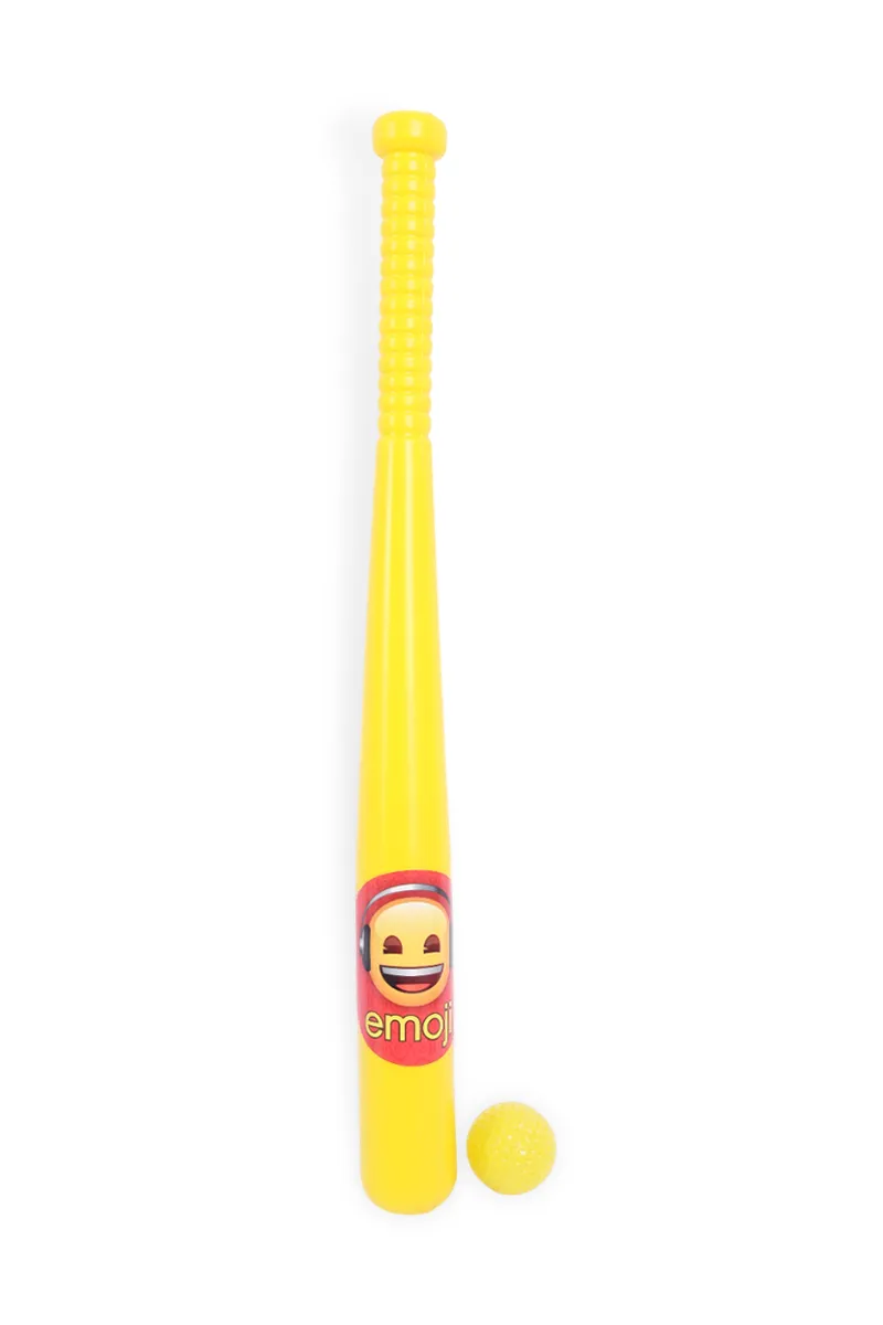 Kids Emoji Baseball Bat & Soft Ball Set - 023968YEL