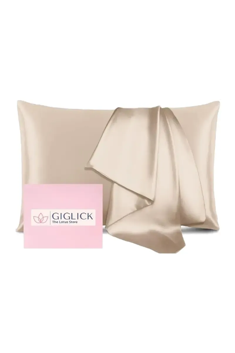 Satin Pillow Covers by Giglick, 2 Pcs – 68 x 43cm (Maroon)
