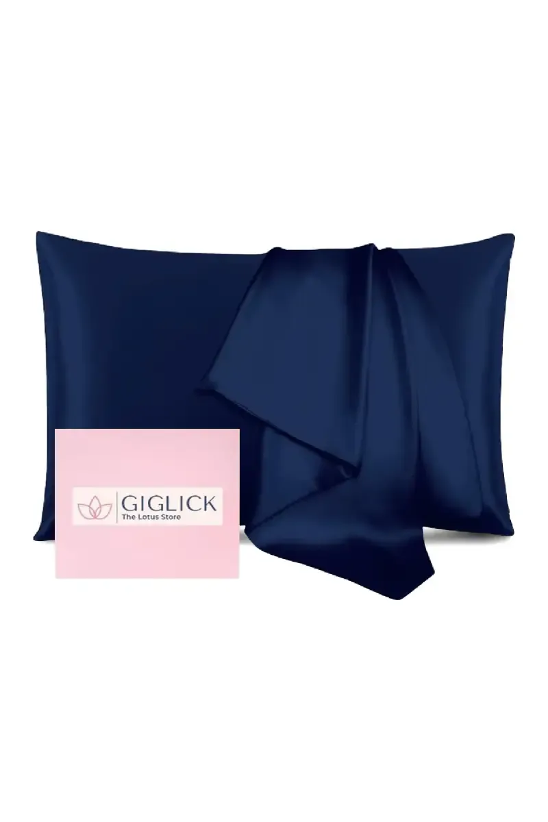Satin Pillow Covers by Giglick, 2 Pcs – 68 x 43cm (Maroon) 02399568X43CBLU