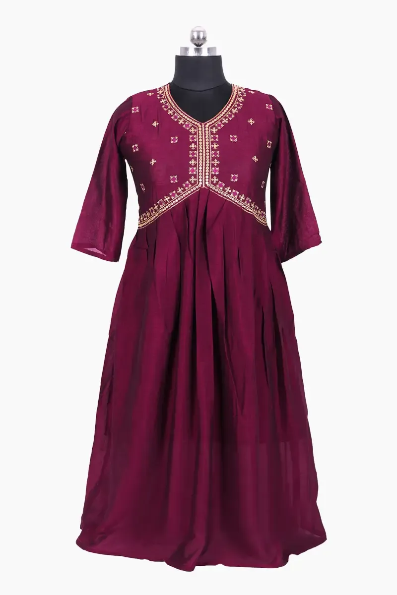 Cotton Embroidered Kurti for Women 023999XLBUR