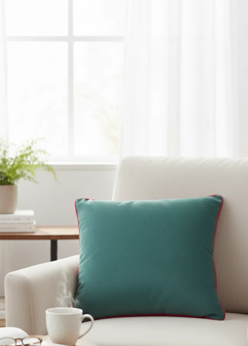 Velvet Square Cushion Cover by Giglick, 1 Pcs - 16 x 16 Inch (Multicolor)