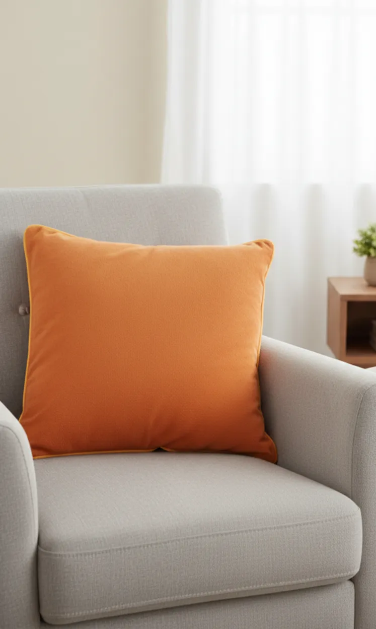 Velvet Square Cushion Cover by Giglick, 1 Pcs - 18 x 18 Inch (Assorted Color)