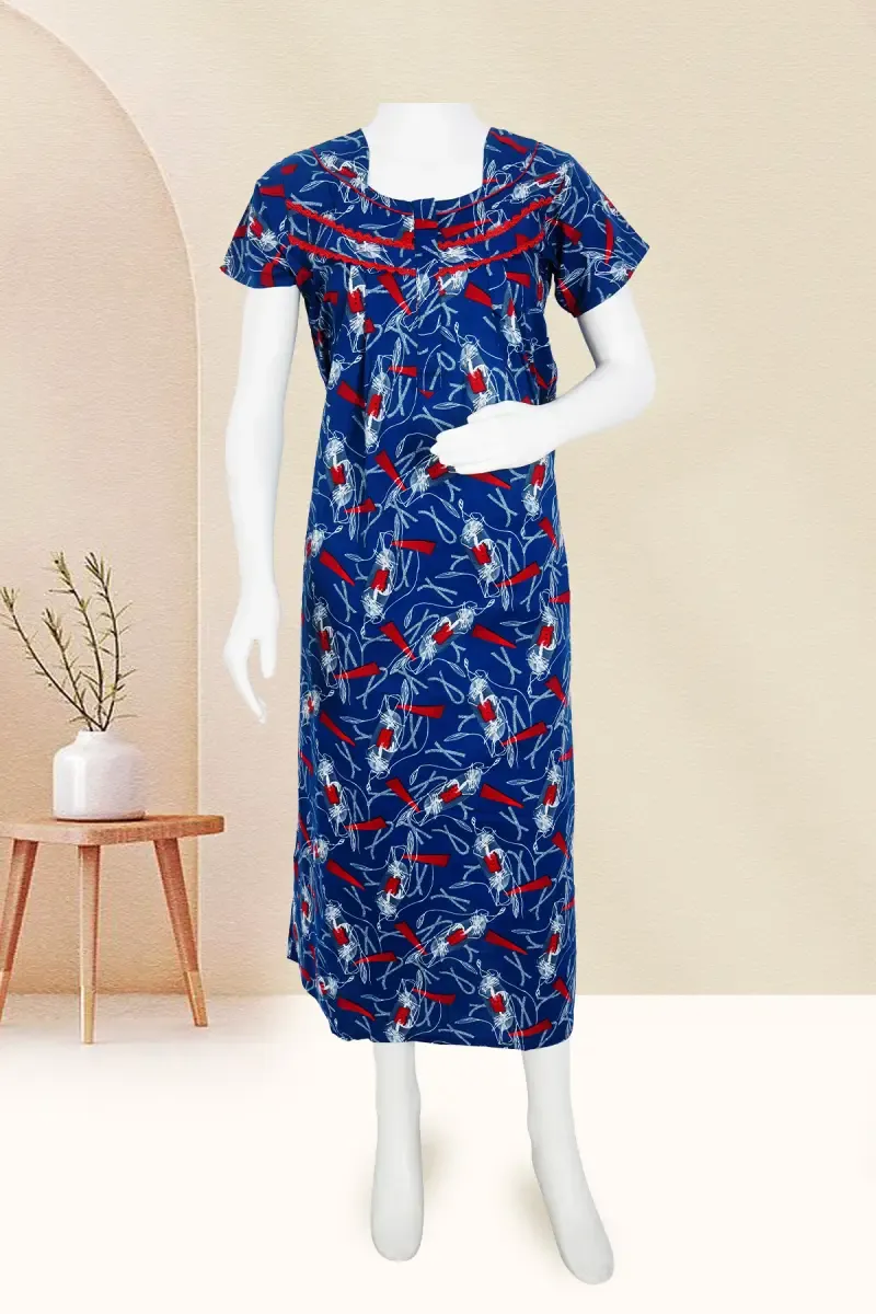 Cotton Printed Nighty for Women