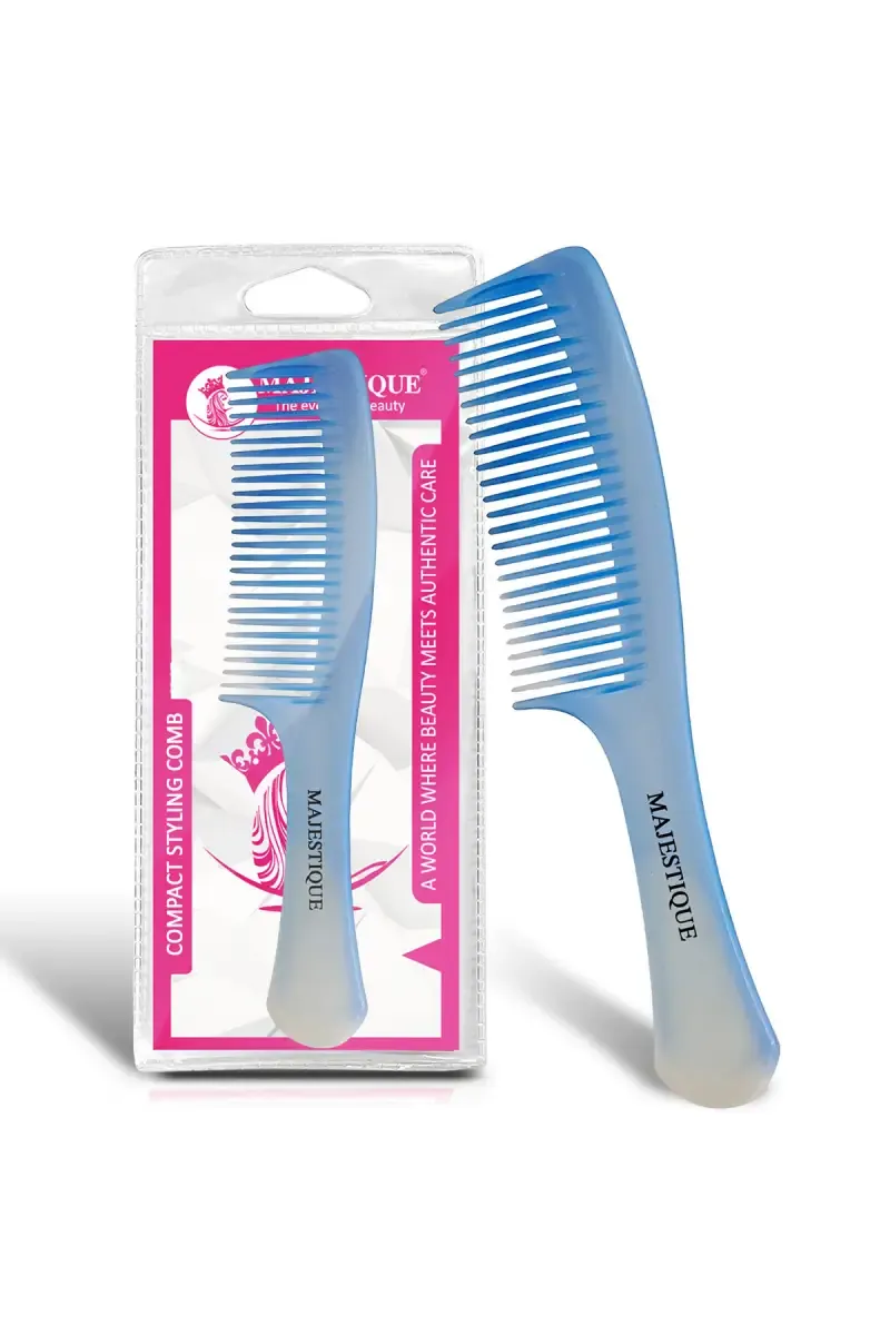 Compact Styling Hair Comb - Blue (Pack of 1)