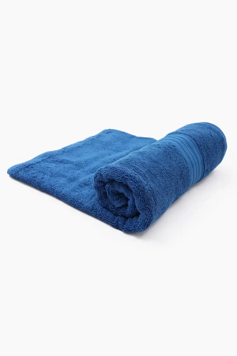 Turkish Cotton Bath Towel, 1 Pc - 70 x 140 Cm (Blue) 024146BLU1