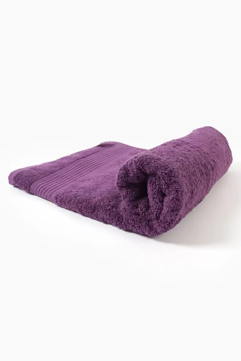 Turkish Cotton Bath Towel, 1 Pc - 70 x 140 Cm (Violet)