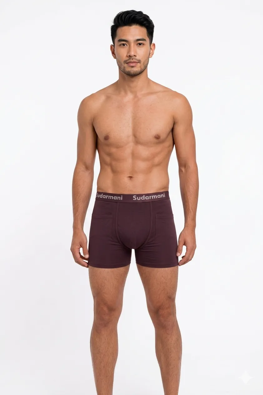 Cotton Trunks for Men 024157BRO90