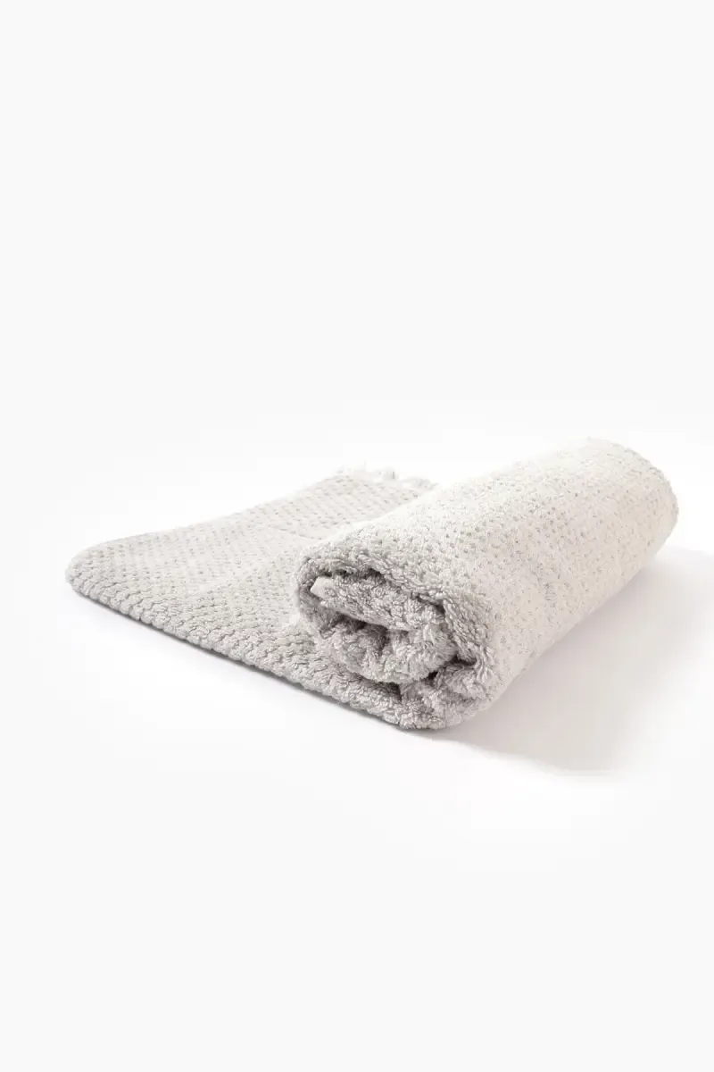 Turkish Cotton Bath Towel, 1 Pc - 80 x 152 Cm (Grey)