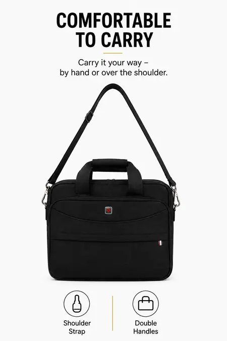 Synthetic Fabric Office Laptop Bags for Men