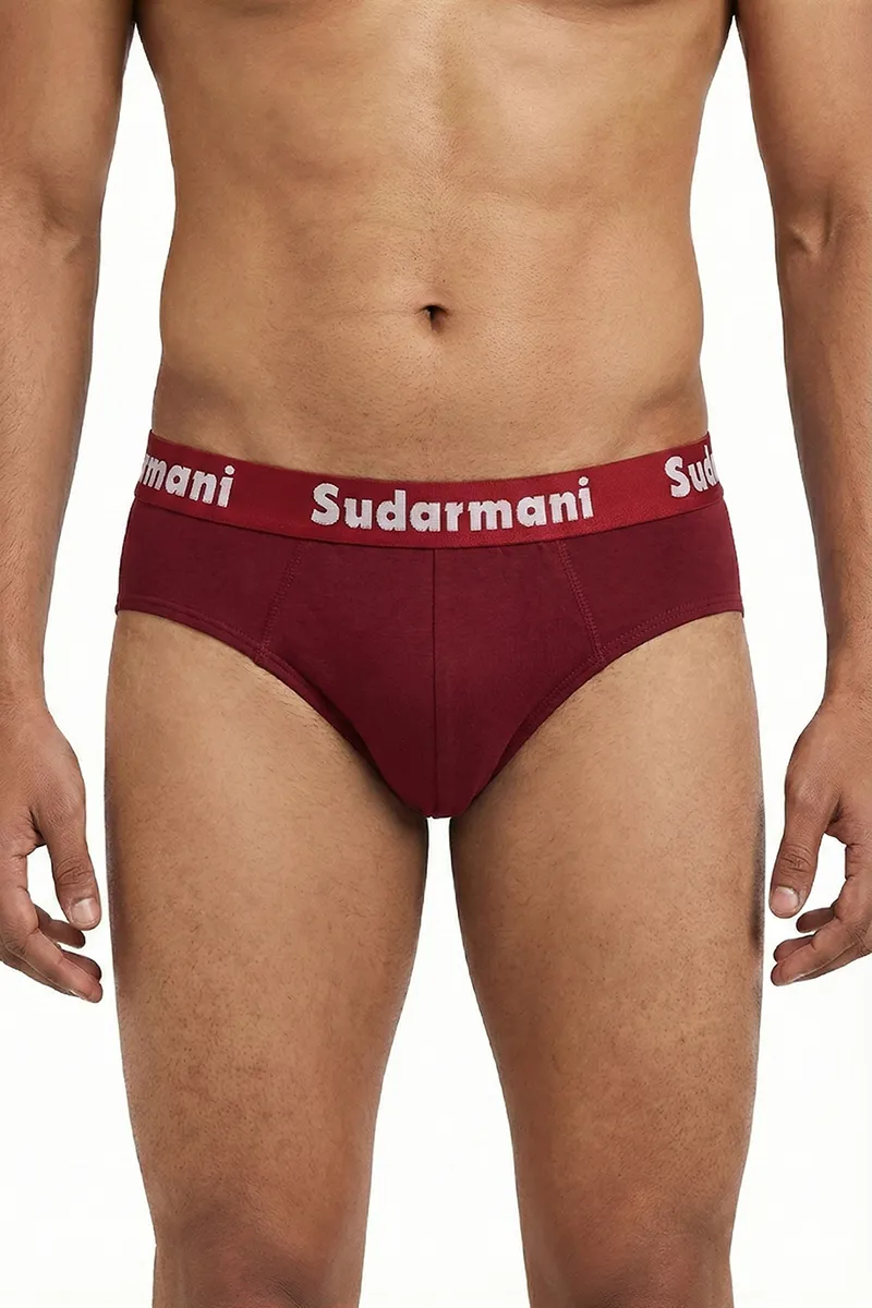 Cotton Solid Briefs for Men 02416775MAR