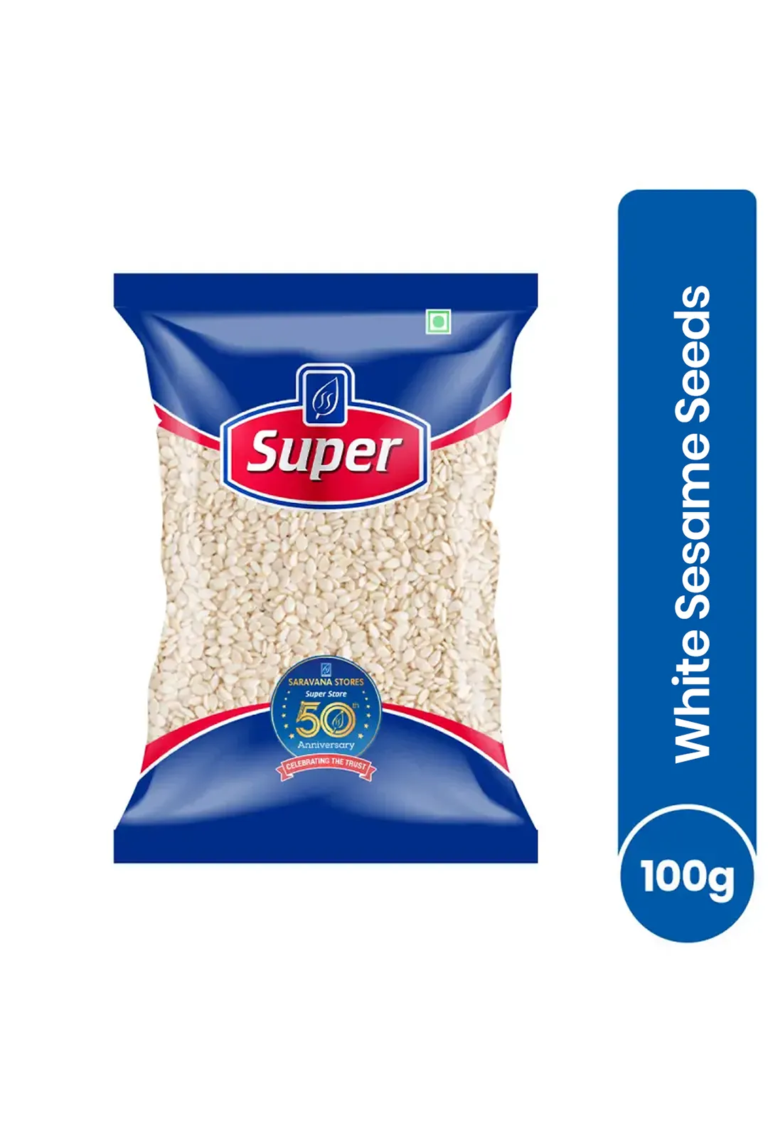 White Sesame Seeds (Vellai Yellu) / Till White, Super  - 100 g