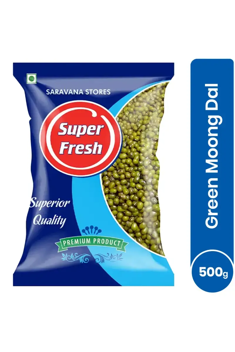 Whole Green Moong Dal / Pachai Payiru, Super Fresh - 500g