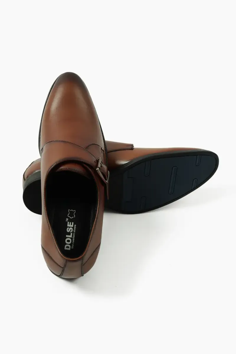 Formal Single Buckle Monk Shoes for Men