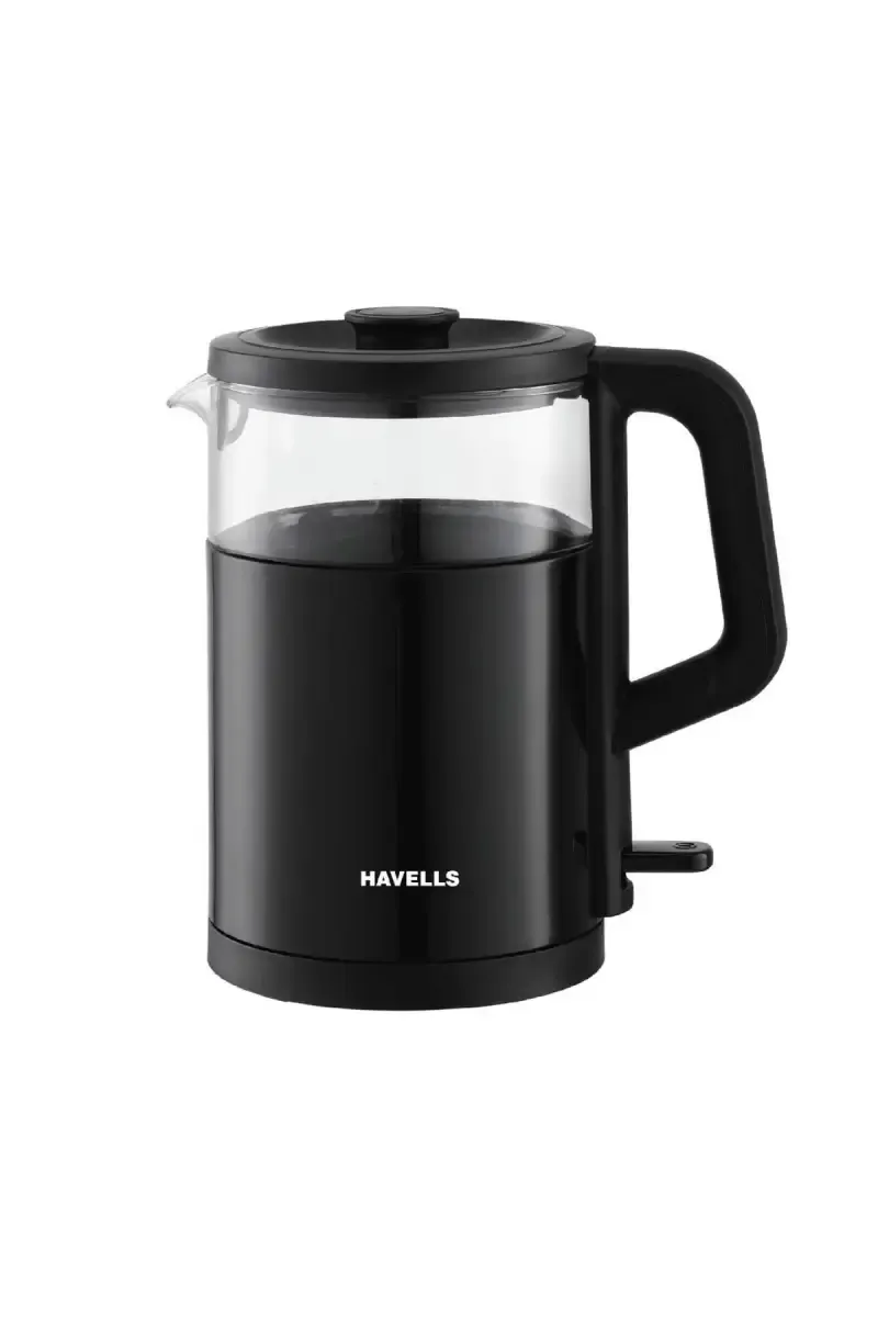 Havells Marino 1 Ltr Stainless Steel Electric Kettle with Low Noise Function (Black)