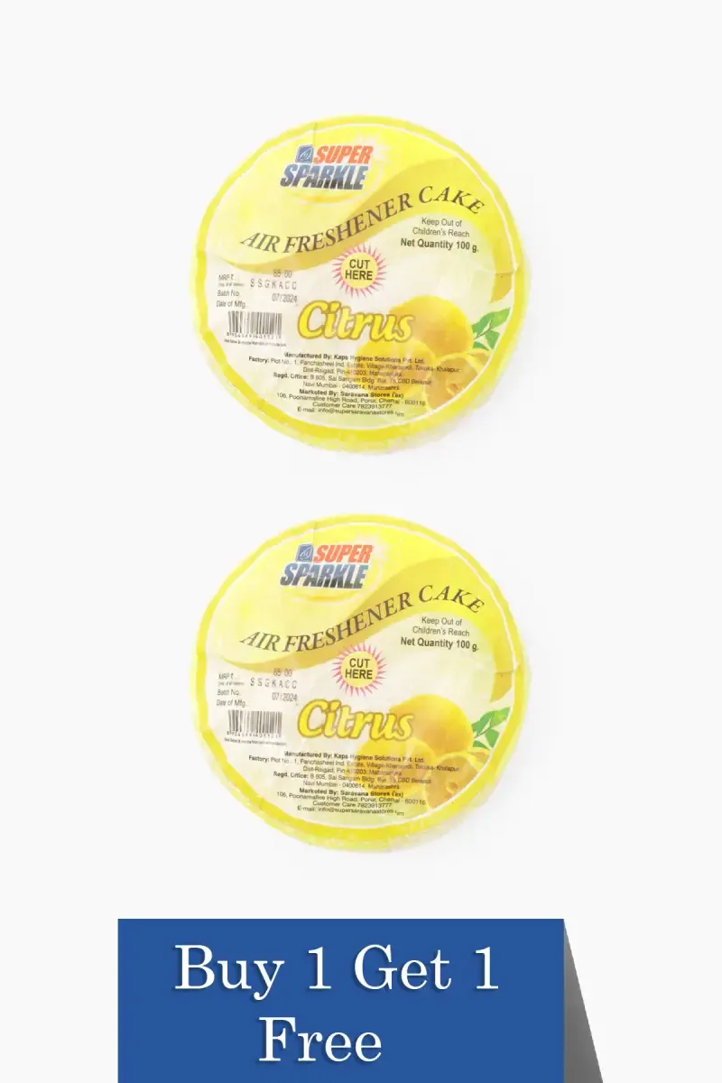 Citrus Air Freshener, Super Sparkle - Buy 1 Get 1 (100g Each)
