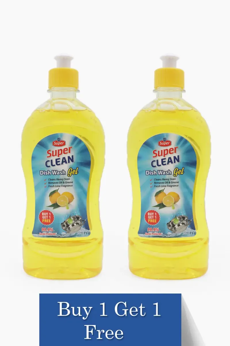 Lemon Clean Dish Wash Gel , Super - Buy 1 Get 1 Free (300ml Each)