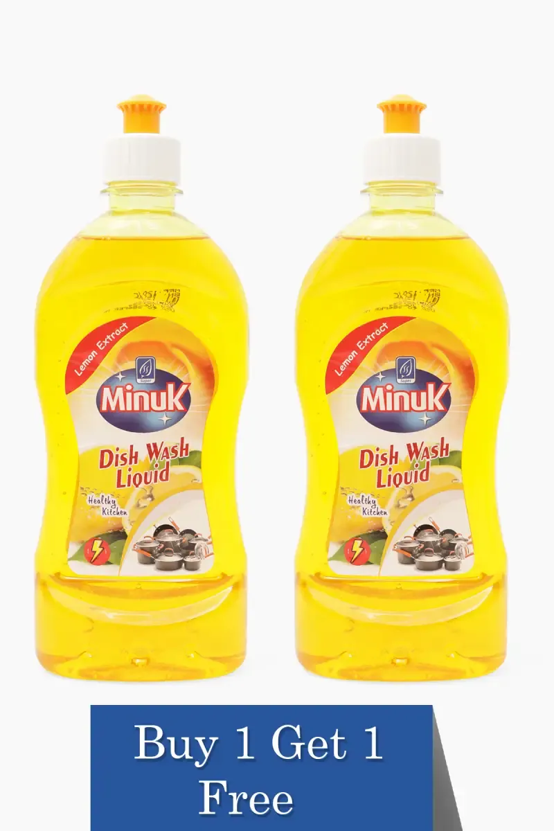 Yellow Dishwash Liquid , Super Minuk - Buy 1 Get 1 (430ml Each)