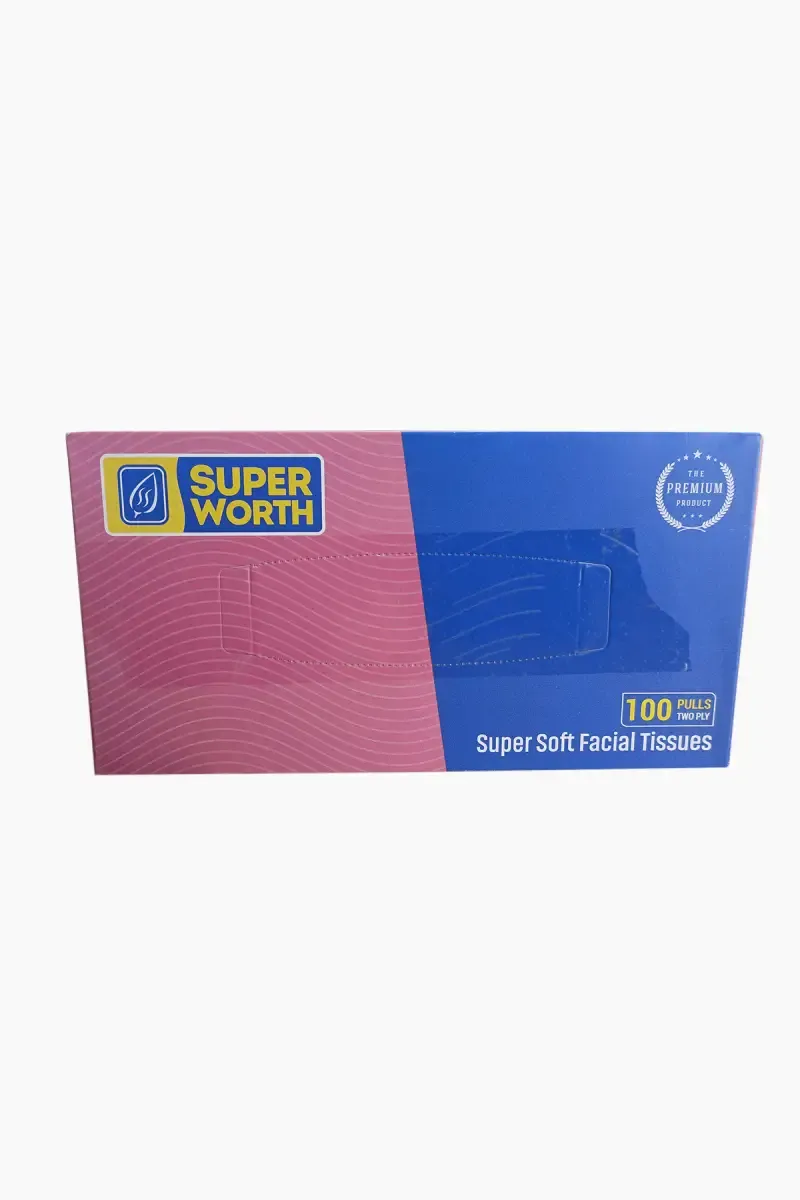 Soft Facial Tissues, Super Worth - Pack of 1 (100 Tissues)