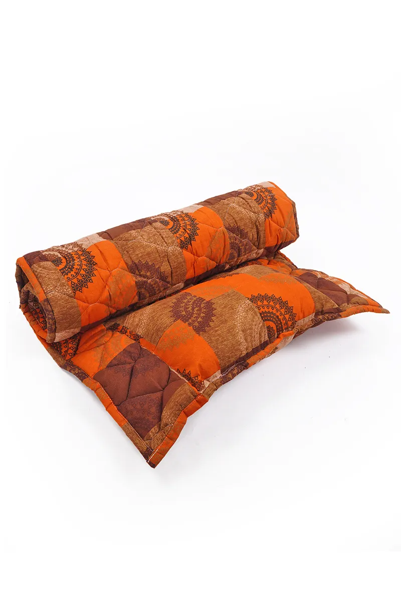 Wadding & Cotton Blend Single Size Travel Bed, Printed - 1 Pc 024610SINCOR