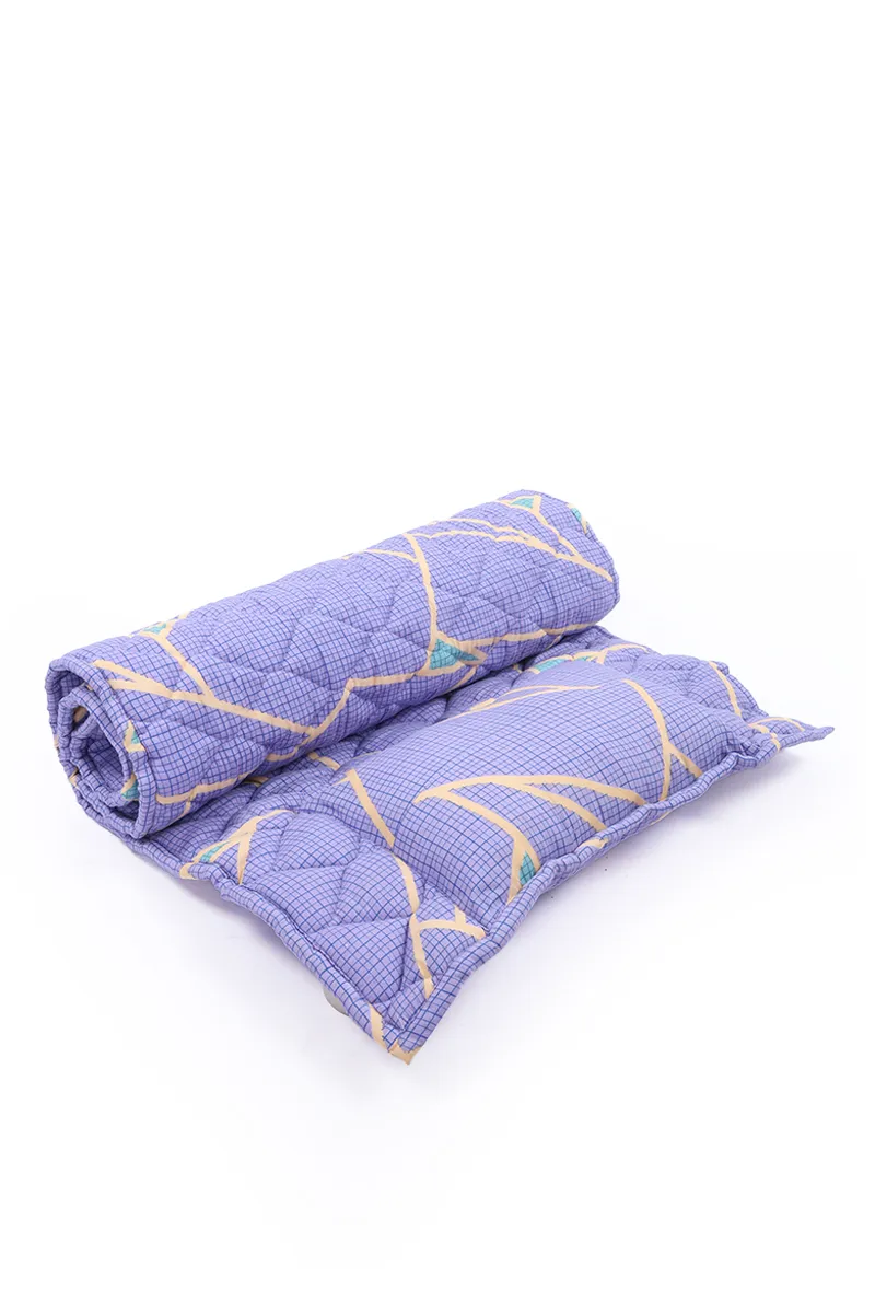 Wadding & Cotton Blend Single Size Travel Bed, Printed - 1 Pc 024610SINLAV