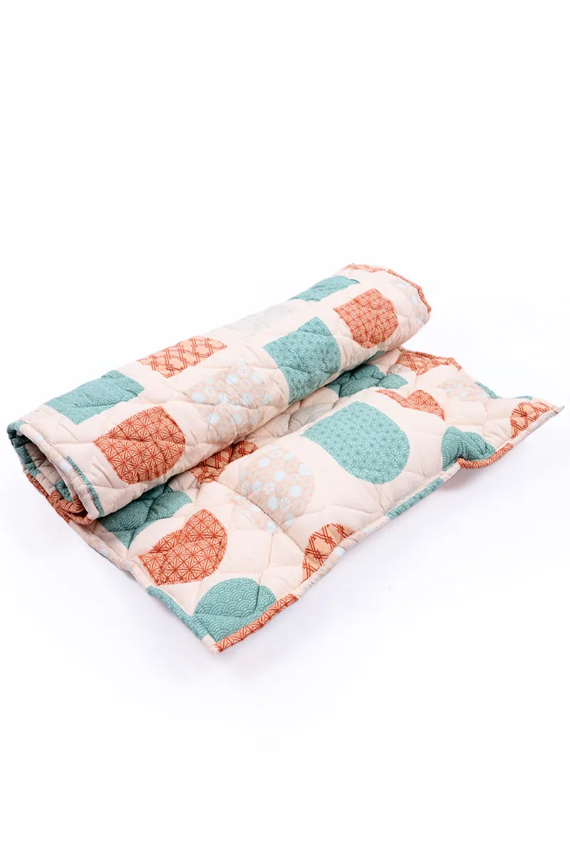 Wadding & Cotton Blend Single Size Travel Bed, Printed - 1 Pc 024612SINCRE