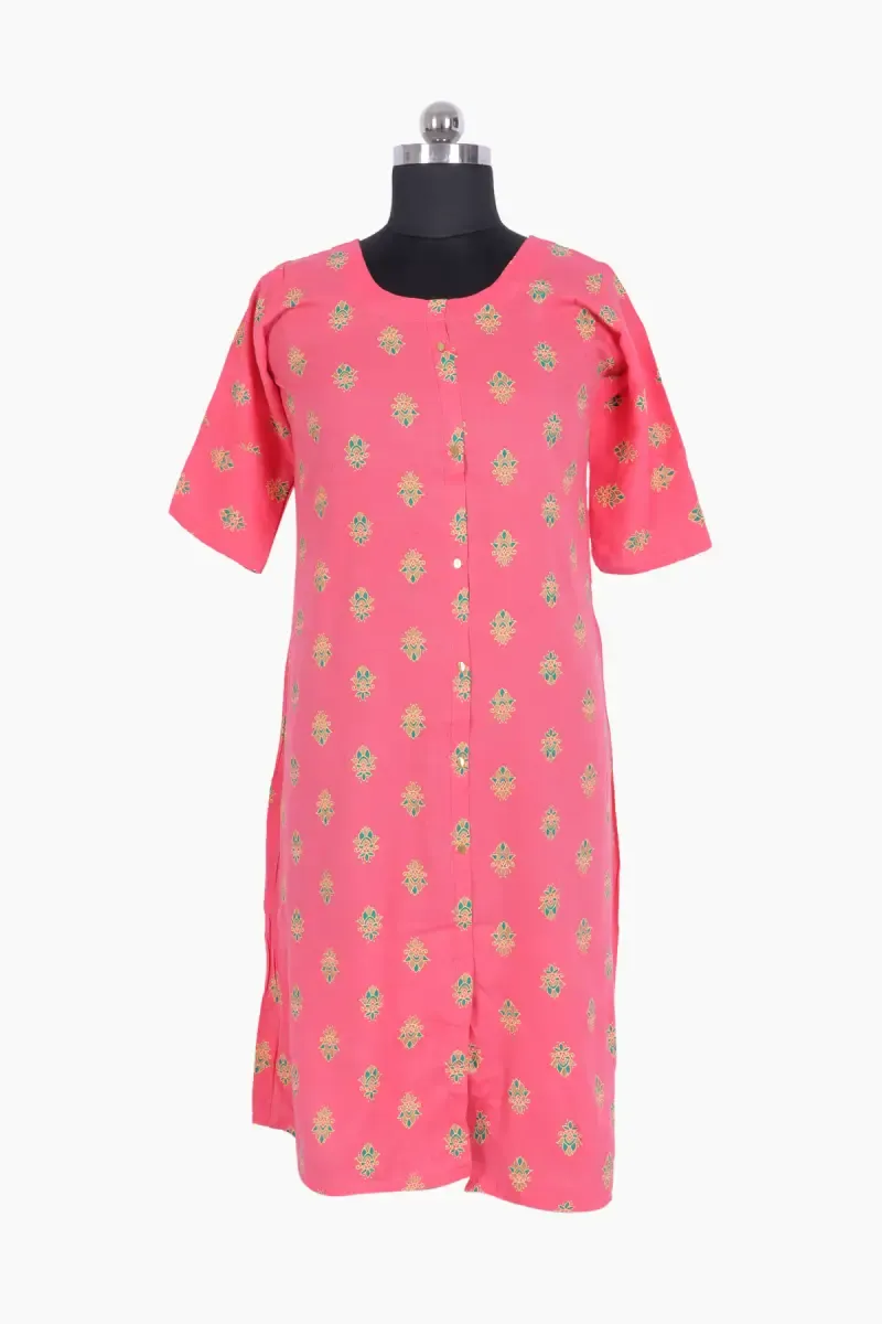 Cotton Floral Printed Kurti for Women