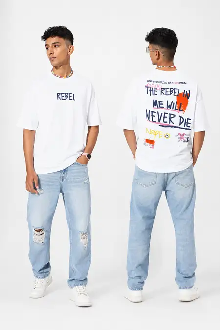 Men's Cotton Printed Oversized T-shirt