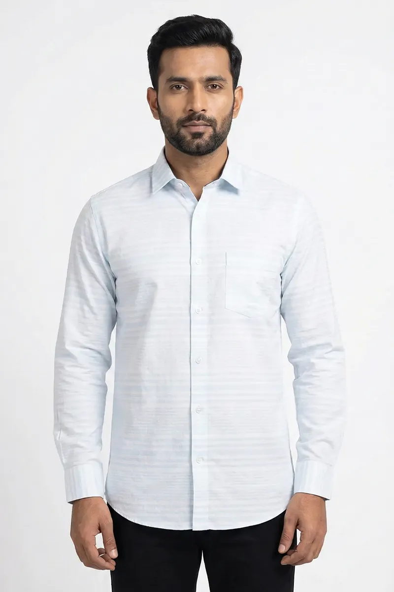 Men's Dobby Casual Shirt 024859BLUXXL