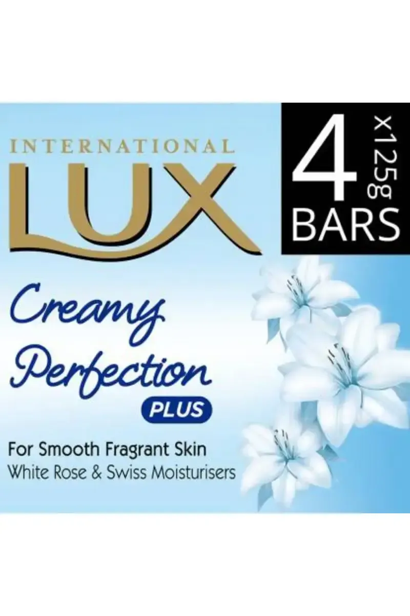 LUX Creamy Perfection Bathing Soap - 4 x 125 g