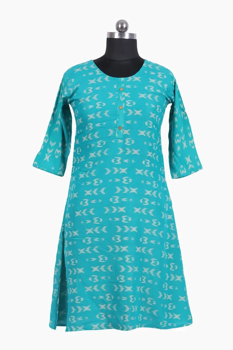 Cotton Printed Kurti for Women 024885LGRE