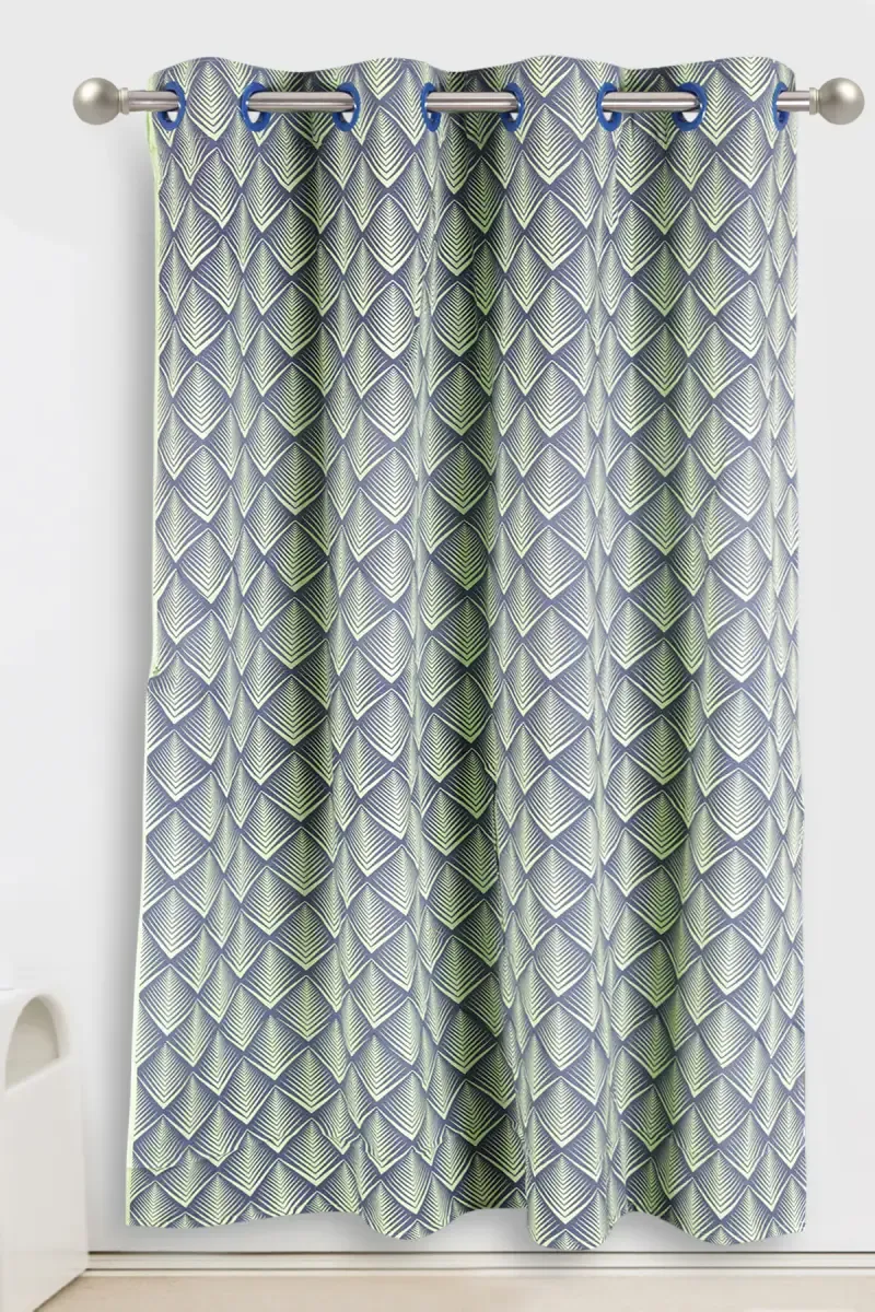 Cotton Printed Window Curtain - 5x4 Feet 025035WIN(5FEEBLU 025035WIN5FEEBLU