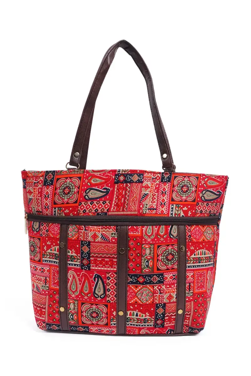 Women’s Ikkat Fabric Hand Bag 025138MUL