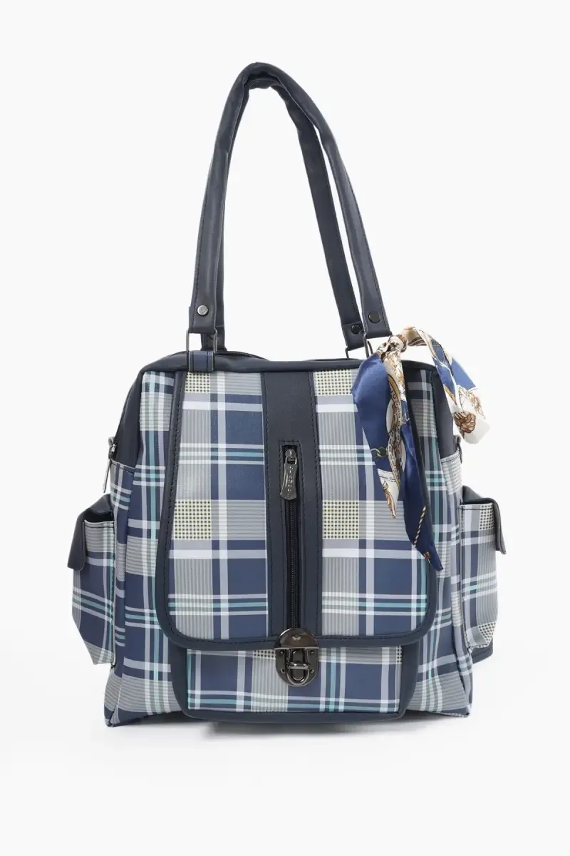 2-In-1 Convertible Tote Bag and Backpack 025147BLU2