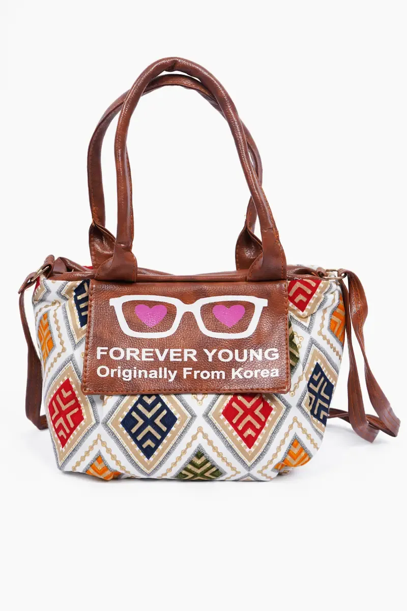 Women’s PU Leather Printed Sling Bag 025151WHI2