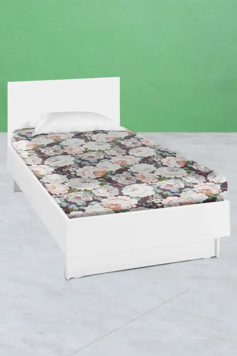 Cotton Blend Single Size Bedsheet, Floral Printed – 1 Pc 025166SINBRO