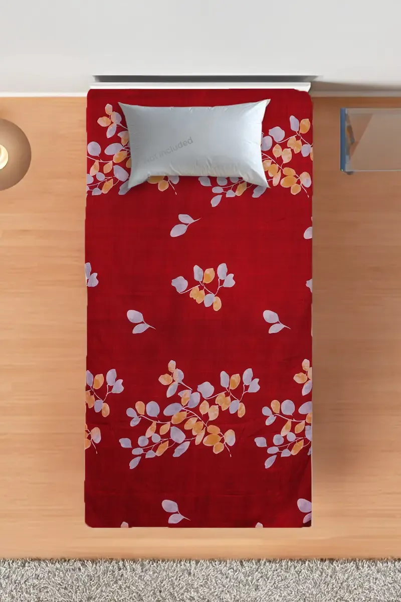 Cotton Blend Single Size Bedsheet, Floral Printed – 1 Pc 025166SINMAR