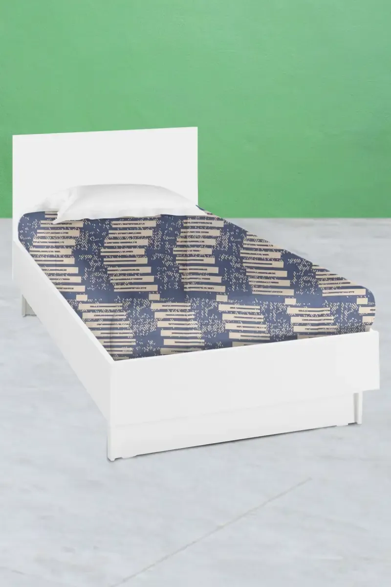 Cotton Blend Single Size Bedsheet, Abstract Printed – 1 Pc 025167SINGRE