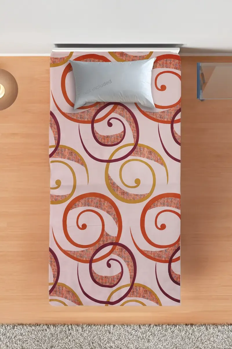 Cotton Blend Single Size Bedsheet, Abstract Printed – 1 Pc 025167SINPEA