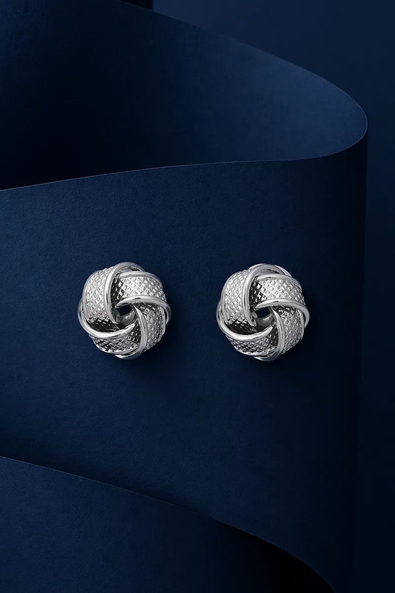 Croissant Bun Design Stud Earrings for Women