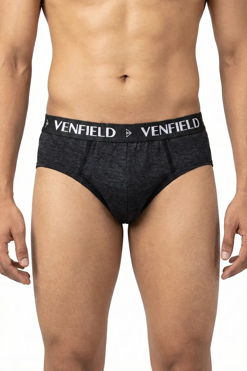 Men's Solid Cotton Mid Rise Briefs 